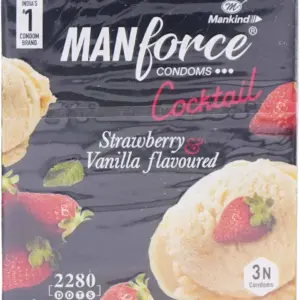 manforec Strawberry & vanila Flavoured Condoms